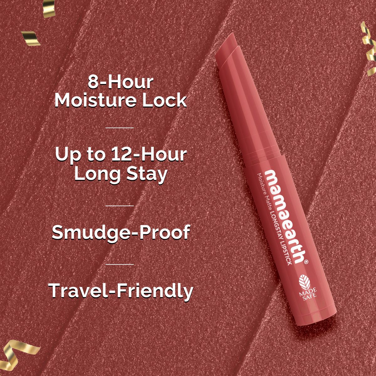 Mamaearth Moisture Matte Long Stay Lipstick Gift Set, Bright and Bold - Image 3 - Buy from Indicrest