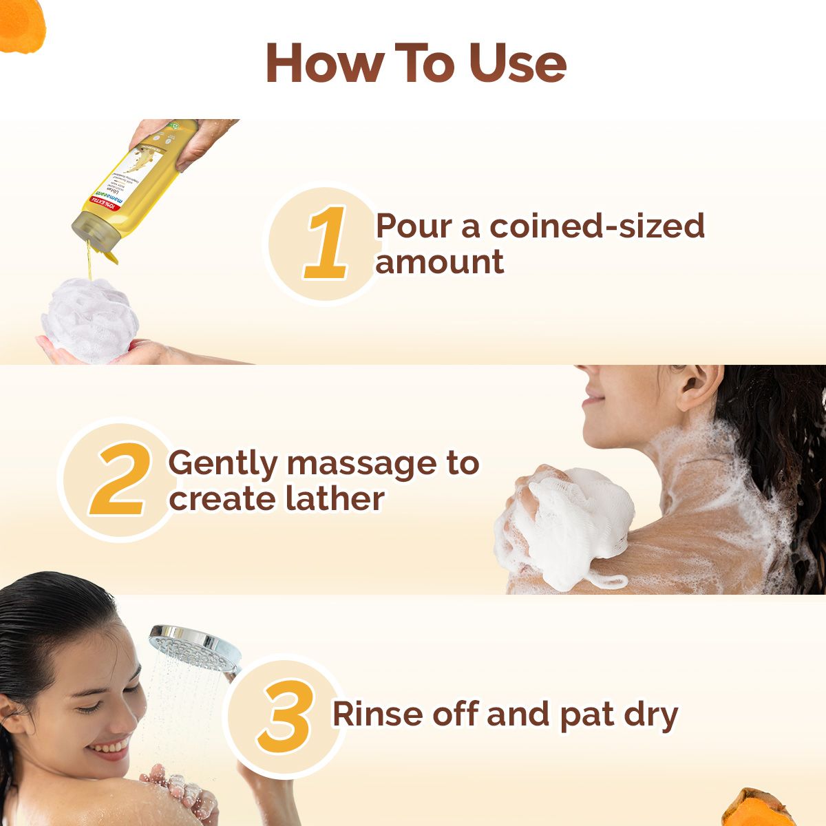 Mamaearth Ubtan Moisturizing Body Wash with Turmeric & Saffron for Tan Removal, 250ml + 25 ml Extra - Image 4 - Buy from Indicrest