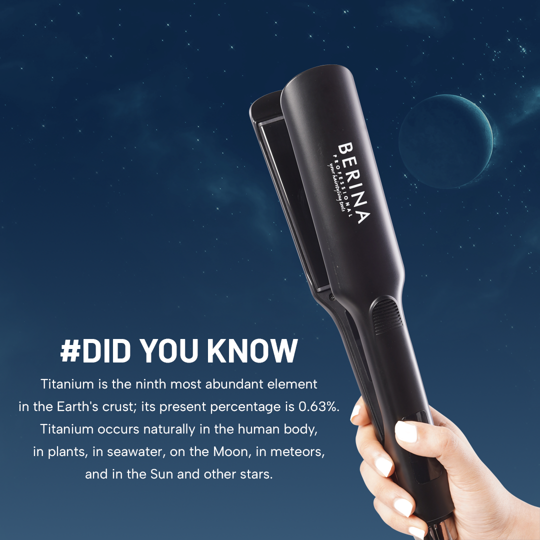 Berina Professional Galaxy 1.75-Inch Black BC-160 Extra Wide Plate Straightener | Ideal for Thick, Curly & Long Hair, 1.75-Inch Black BC-160
