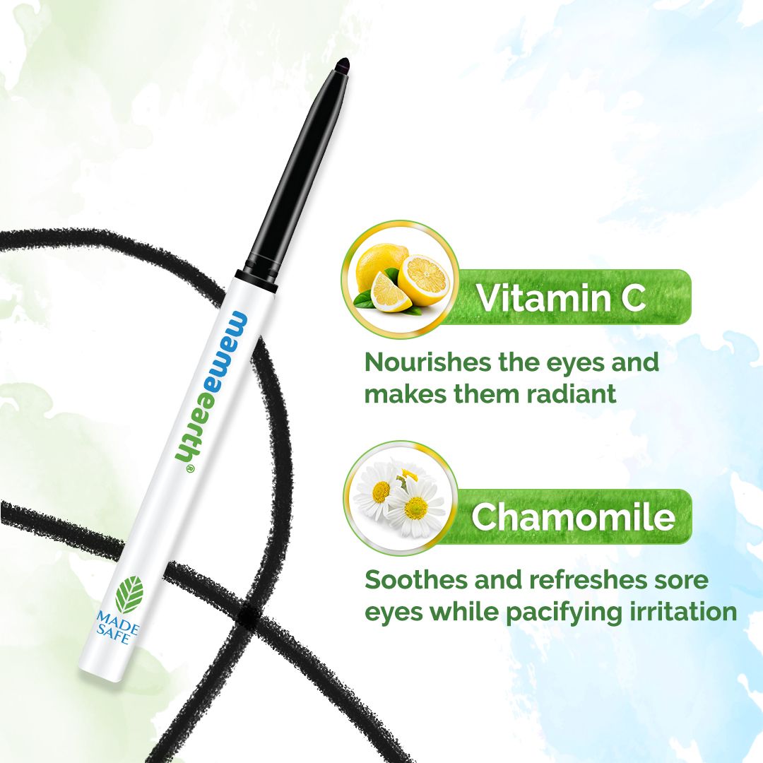 Mamaearth, Pack of 2 Charcoal Black Long Stay Kajal with Vitamin C & Chamomile for 11-Hour Smudge-free Stay - Image 5 - Buy from Indicrest