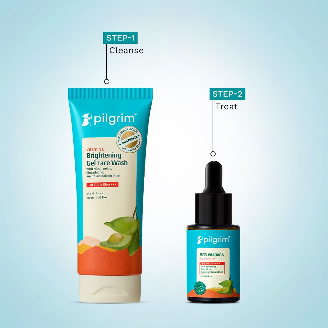 Pilgrim Vitamin C Glow Power Duo, Face Wash 100ml + Serum 30ml - Image 4 - Buy from Indicrest