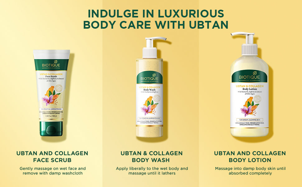 Biotique Ubtan & Collagen Body Lotion, 300ml - Image 6 - Buy from Indicrest