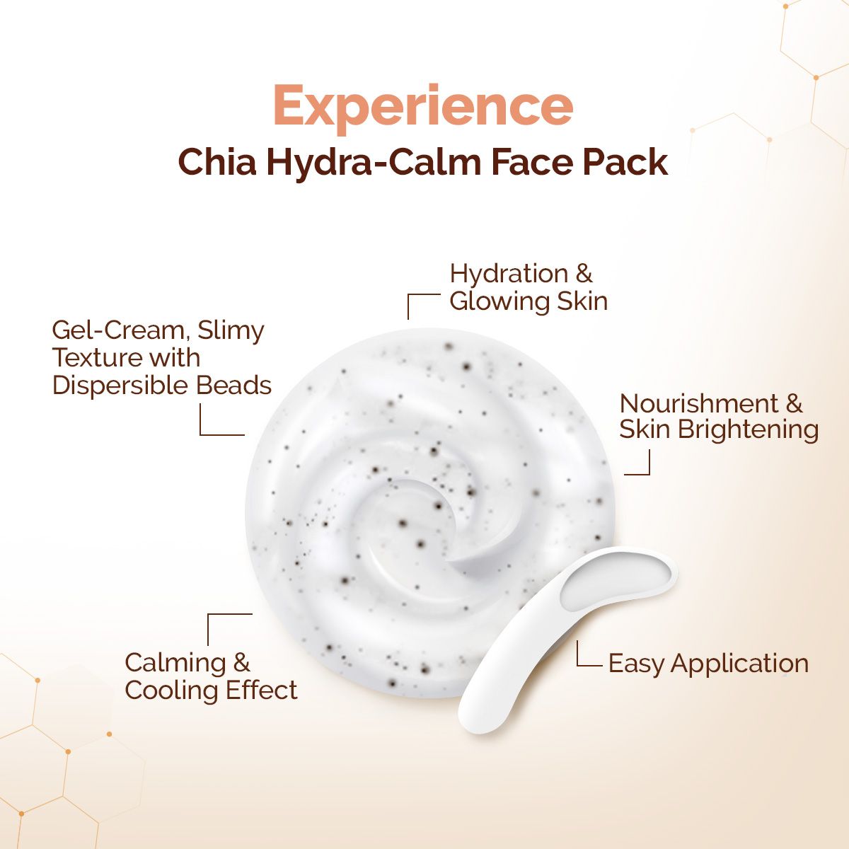 Mamaearth Chia Hydra-Calm Face Pack with Chia Seed & Ceramides for Healthy Skin Barrier, 200g - Image 3 - Buy from Indicrest