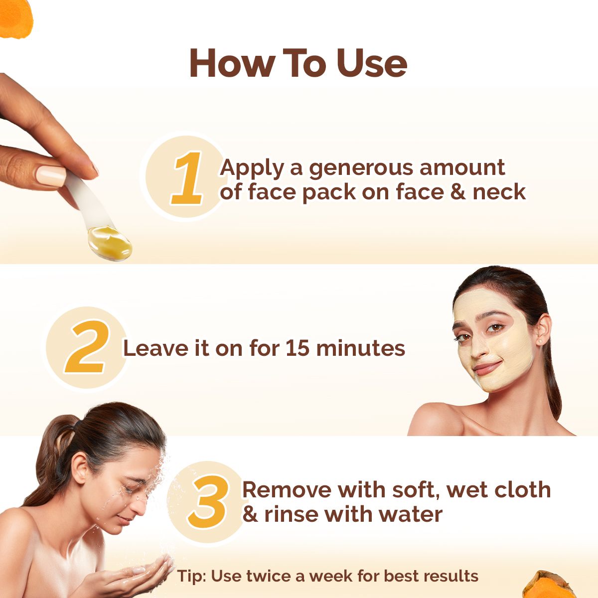 Mamaearth Ubtan Detan Face Pack with Turmeric & Saffron for Normal to Oily Skin, 200g - Image 5 - Buy from Indicrest