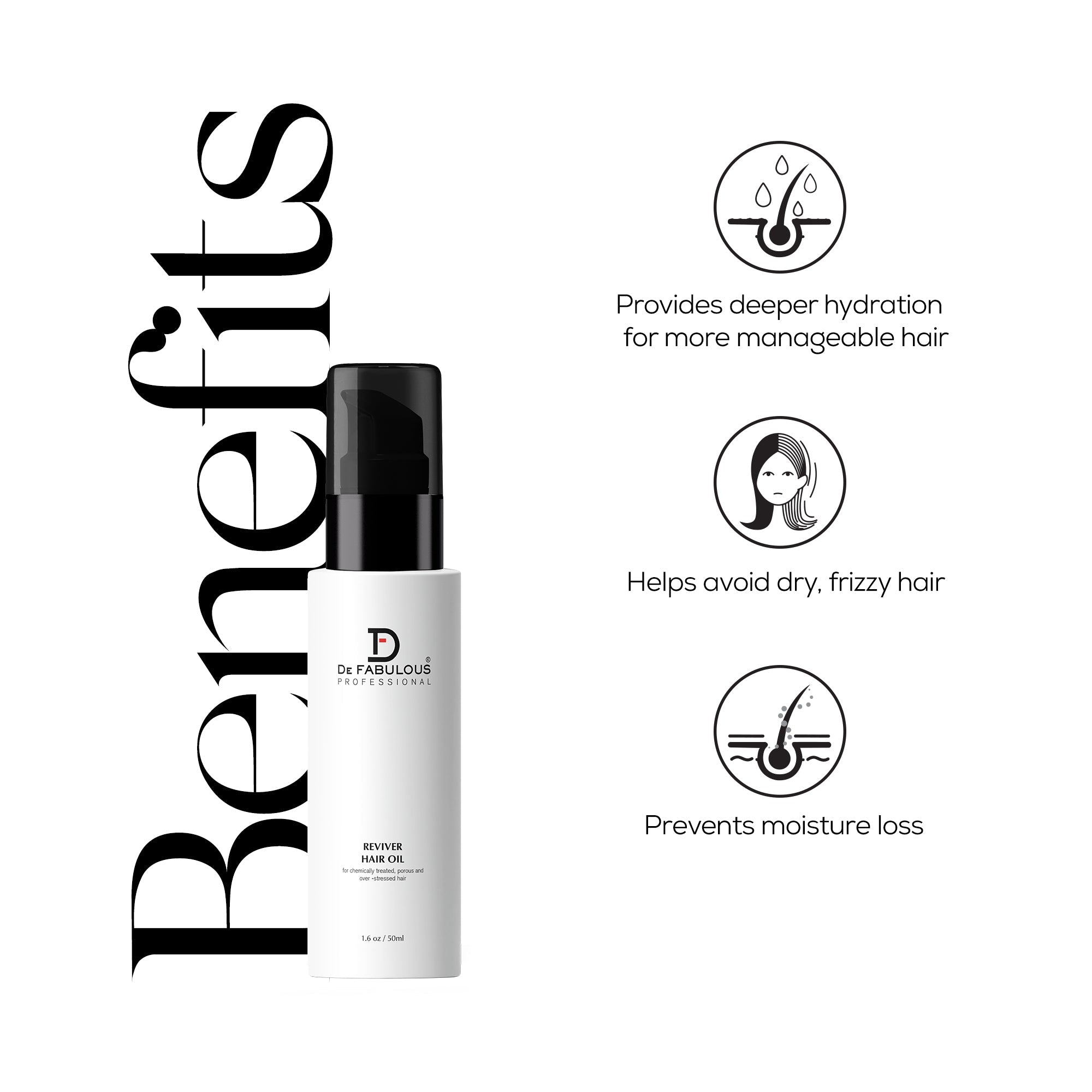 De Fabulous Reviver Hair Oil, 50ml - Image 4 - Buy from Indicrest
