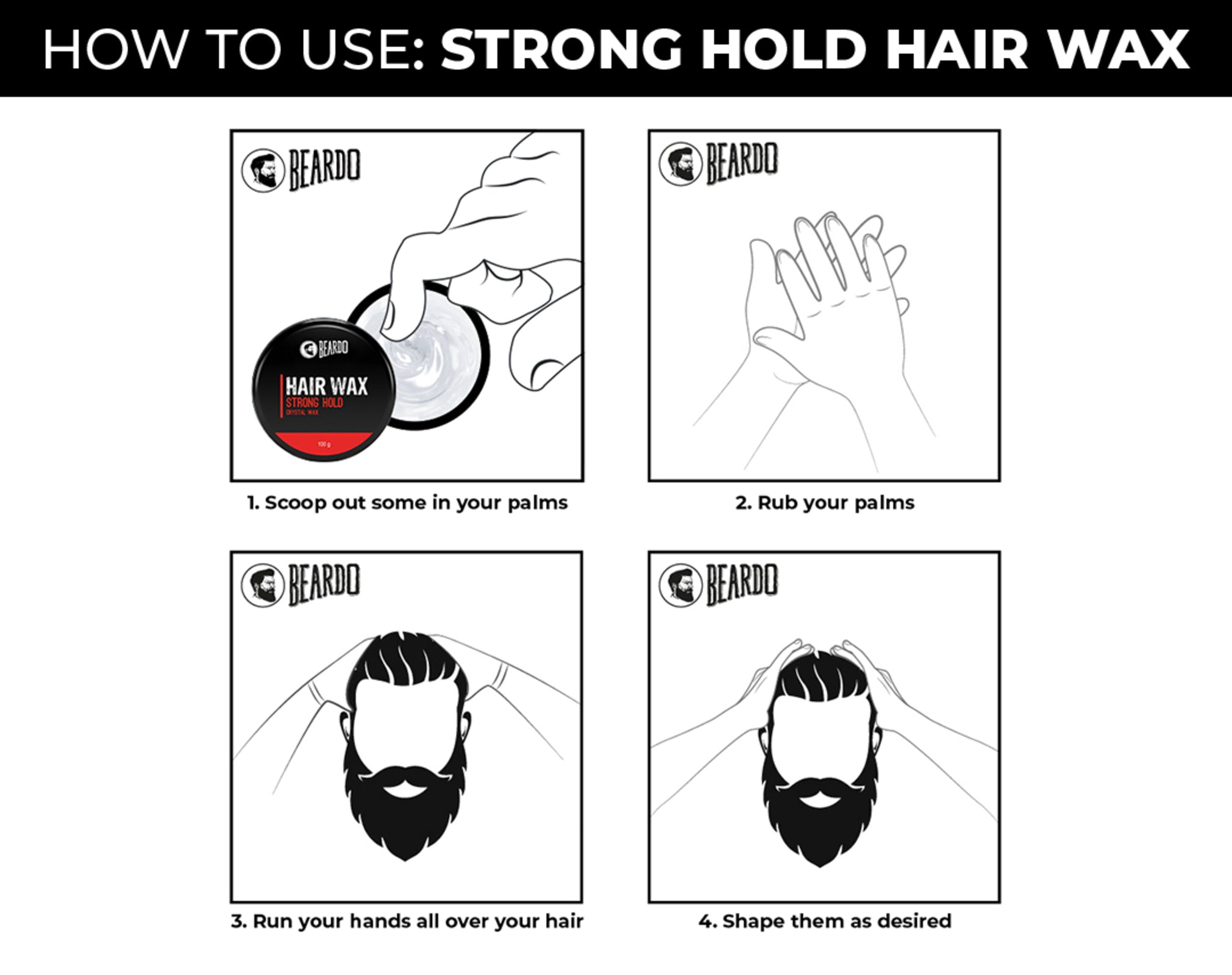 Beardo Hair & Beard Styling Duo Combo, XXTRA Strong Hold - Image 5 - Buy from Indicrest