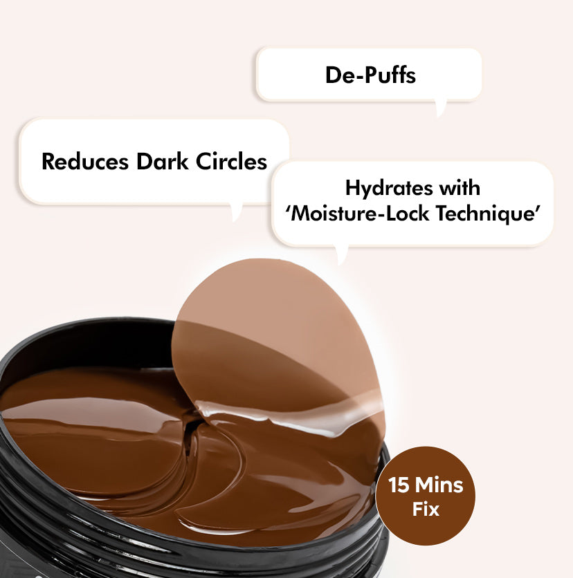 Mcaffeine Coffee Hydro gel Under Eye Patches with Caffeine & HA, 15 Pairs - Image 4 - Buy from Indicrest