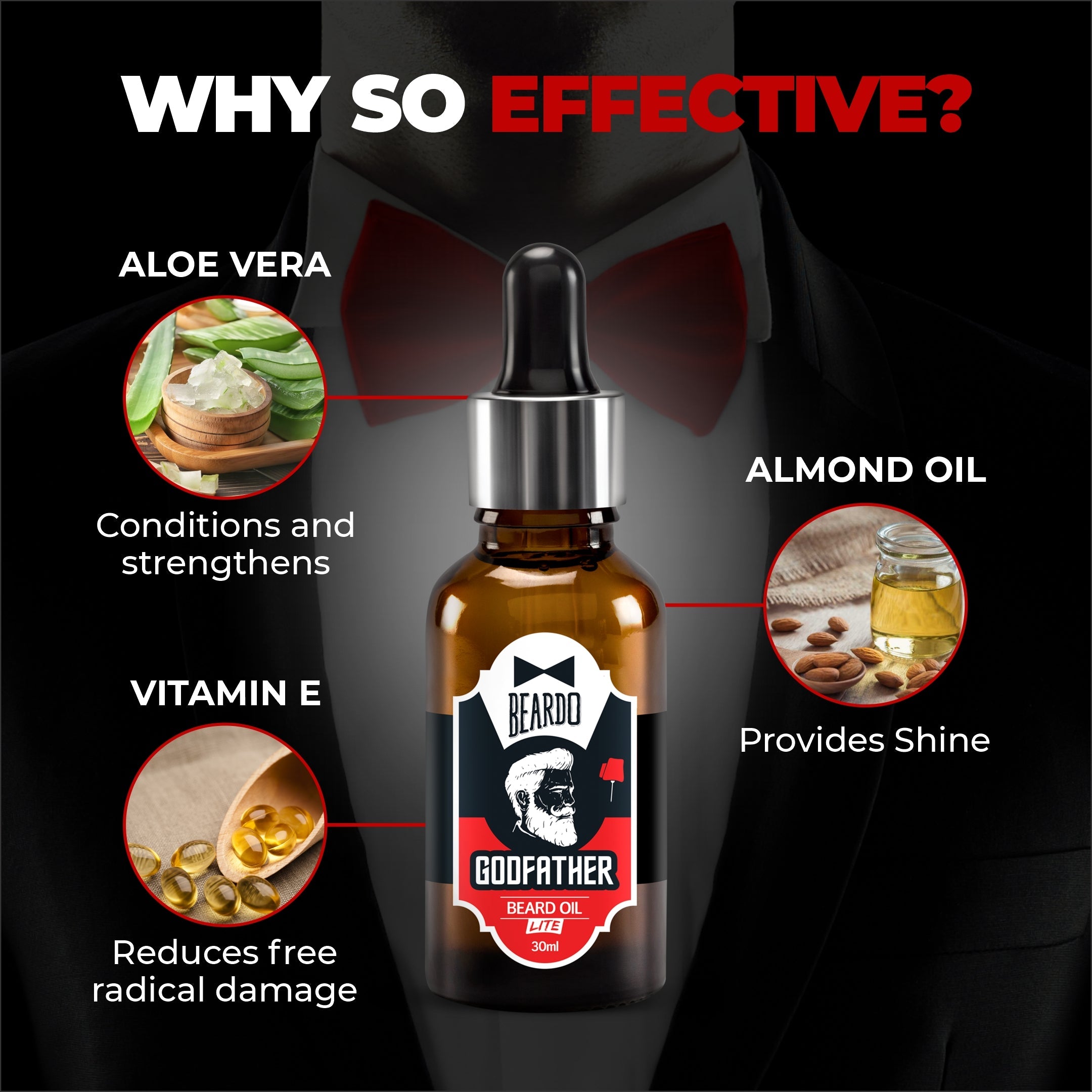 Beardo Godfather Beard oil, 30ml - Image 4 - Buy from Indicrest