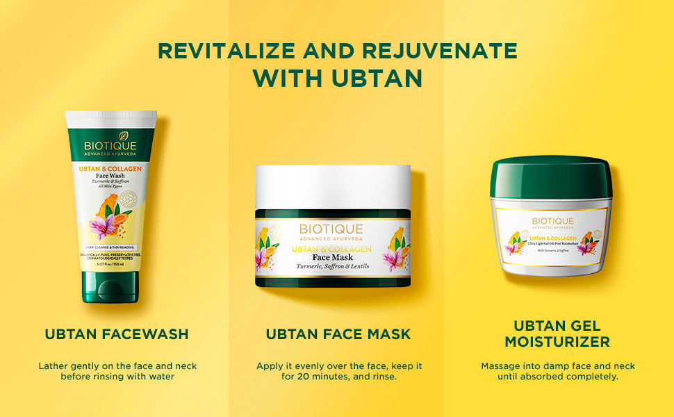 Biotique Ubtan & Collagen Face Mask, 50g - Image 6 - Buy from Indicrest