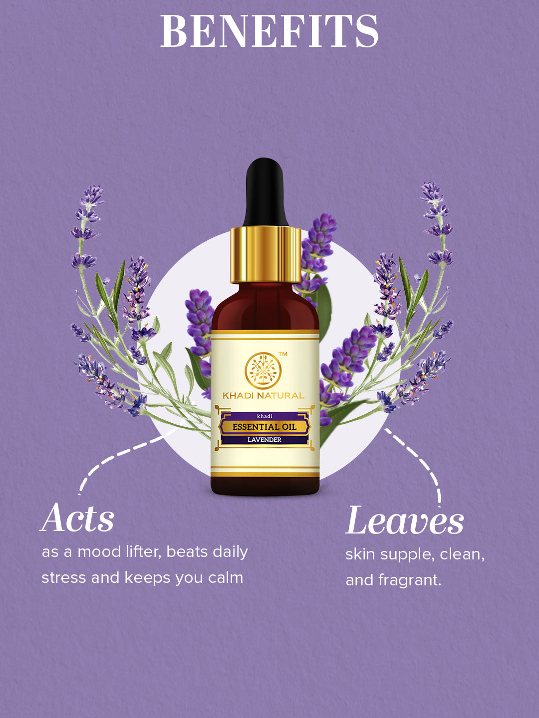 Khadi Natural Lavender Essential Oil - 15ml - Image 2 - Buy from Indicrest