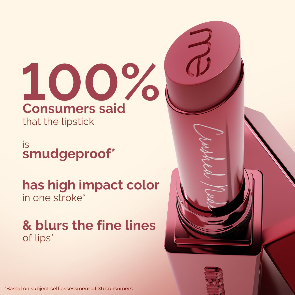 Mamaearth Luxe Matte Long Stay Lipstick with Passion Fruit Oil & Vitamin E, 2g | Crushed Nude - Image 4 - Buy from Indicrest
