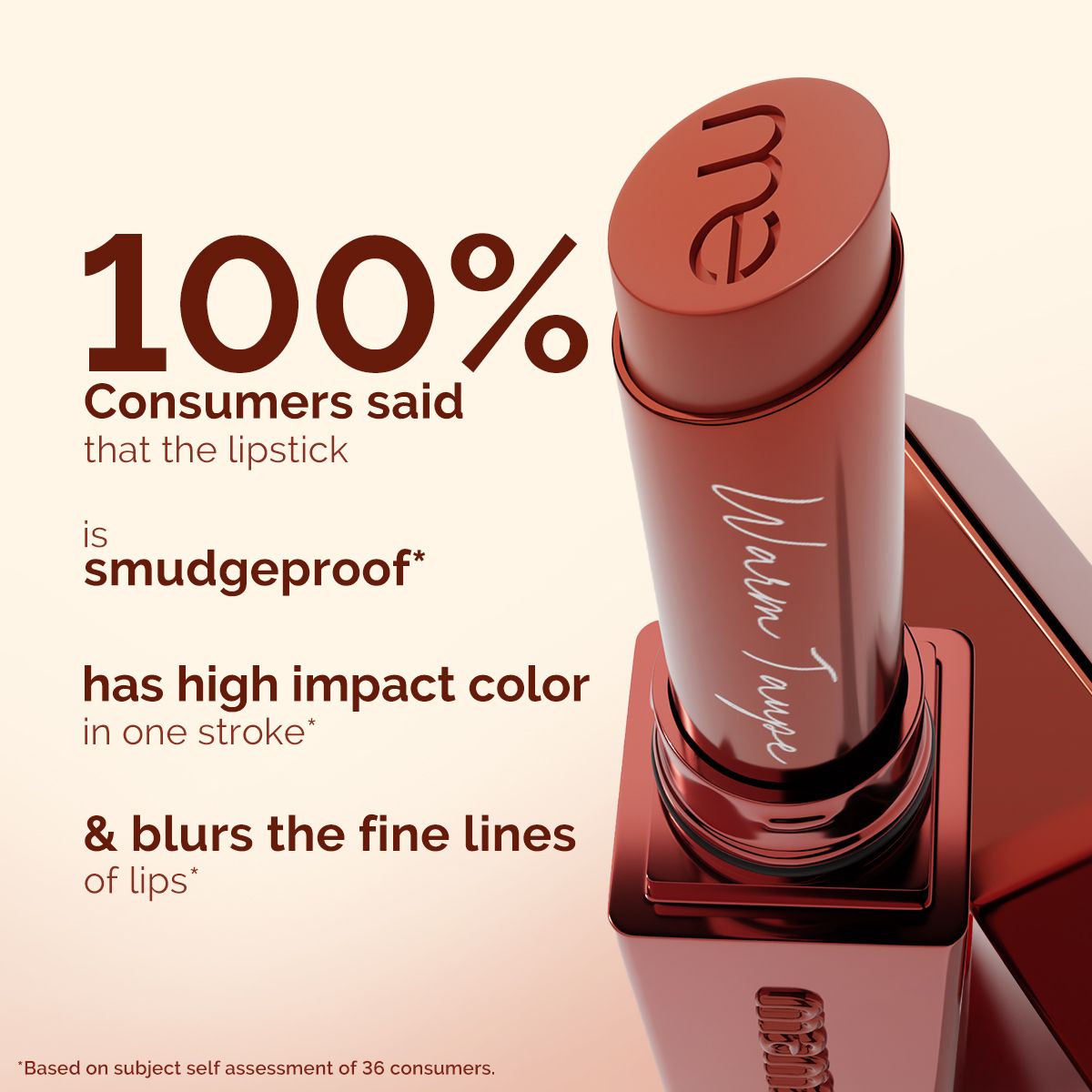 Mamaearth Luxe Matte Long Stay Lipstick with Passion Fruit Oil & Vitamin E, 2g | Warm Taupe - Image 4 - Buy from Indicrest