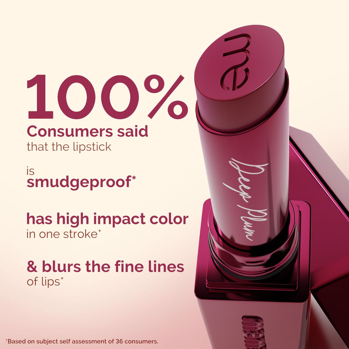 Mamaearth Luxe Matte Long Stay Lipstick with Passion Fruit Oil & Vitamin E, 2g | Deep Plum - Image 4 - Buy from Indicrest