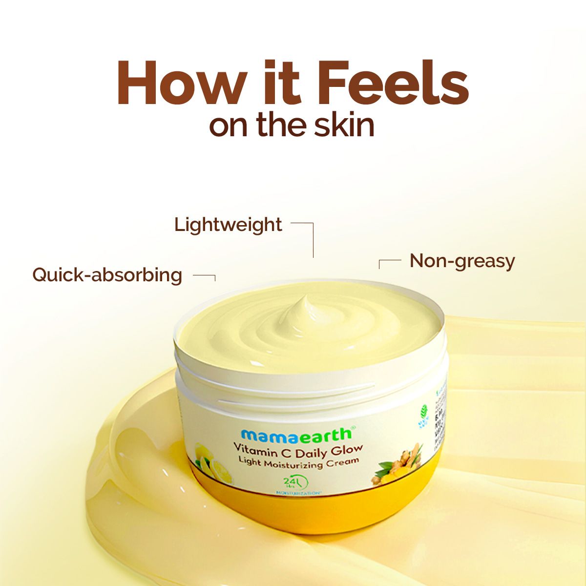 Mamaearth Vitamin C Daily Glow Light Moisturizer with Turmeric & Vitamin C for Skin Brightening, 200g - Image 4 - Buy from Indicrest