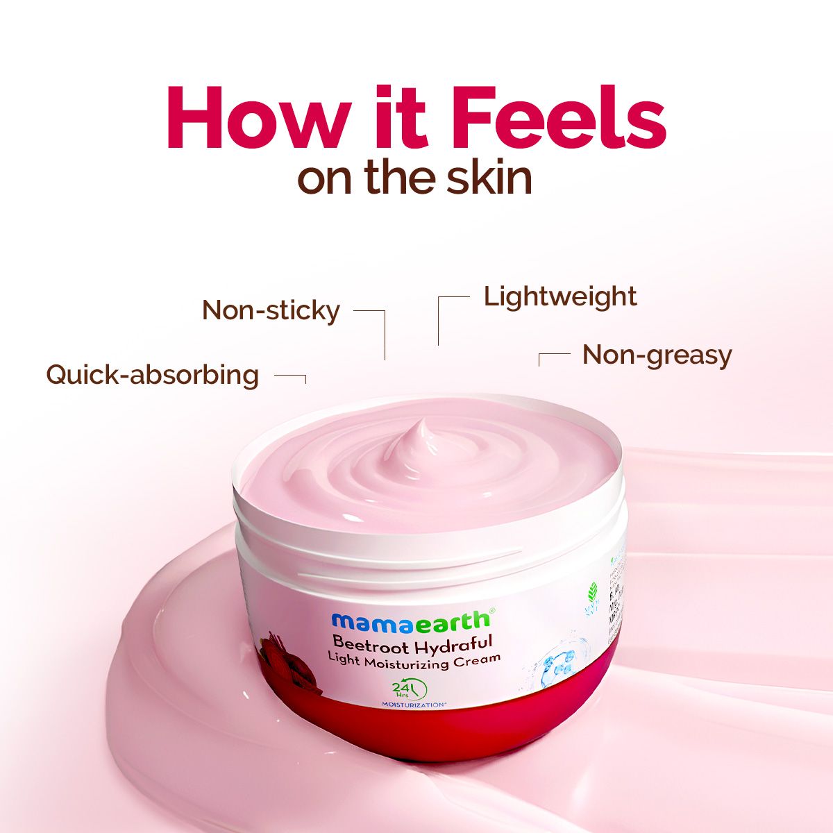 Mamaearth Beetroot Hydraful Moisturizer with Beetroot & Hyaluronic Acid for Natural Pink Glow, Pack of 2 X 200g - Image 3 - Buy from Indicrest