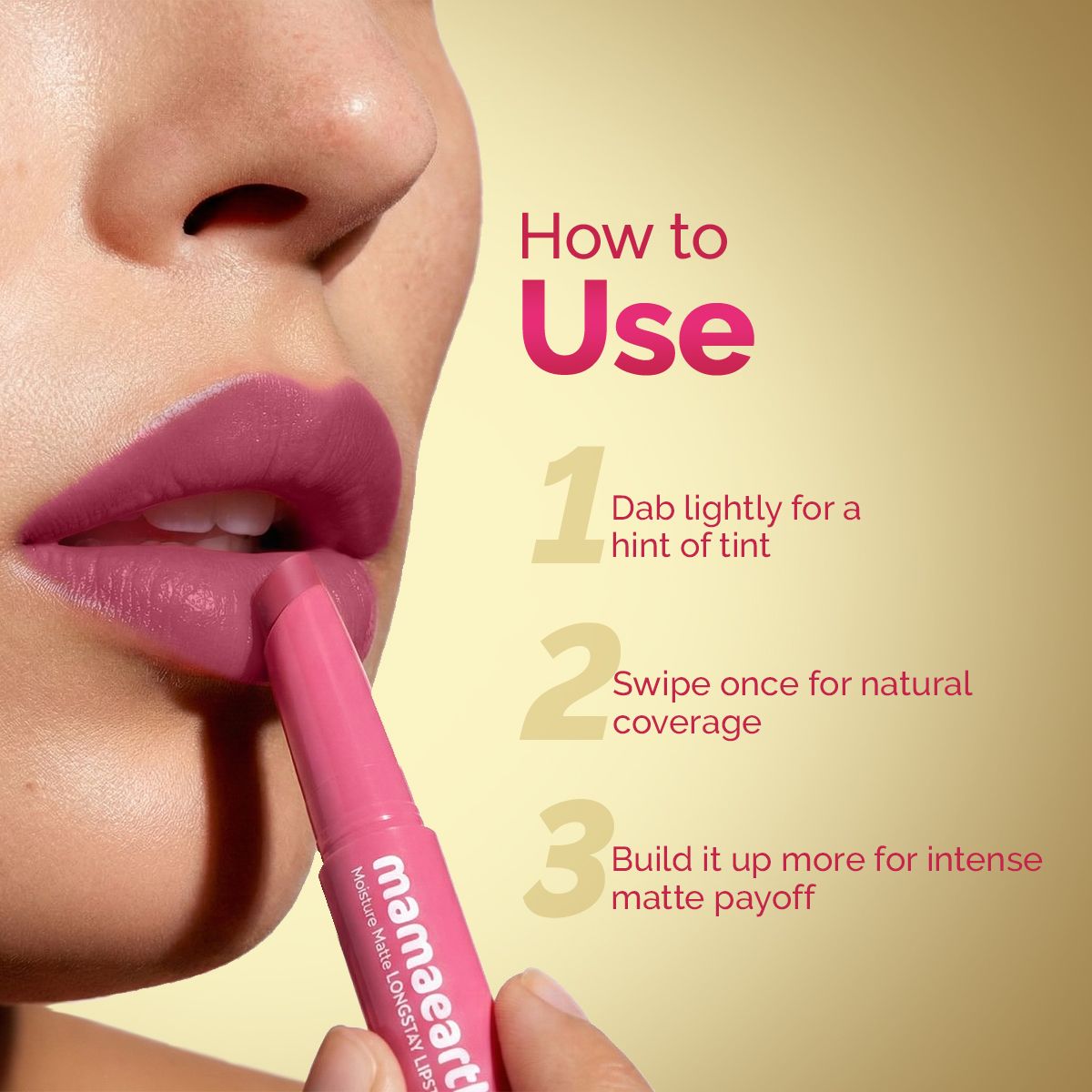 Mamaearth Matte Long Stay Lipstick Gift Set, Pink & Plum - Image 5 - Buy from Indicrest