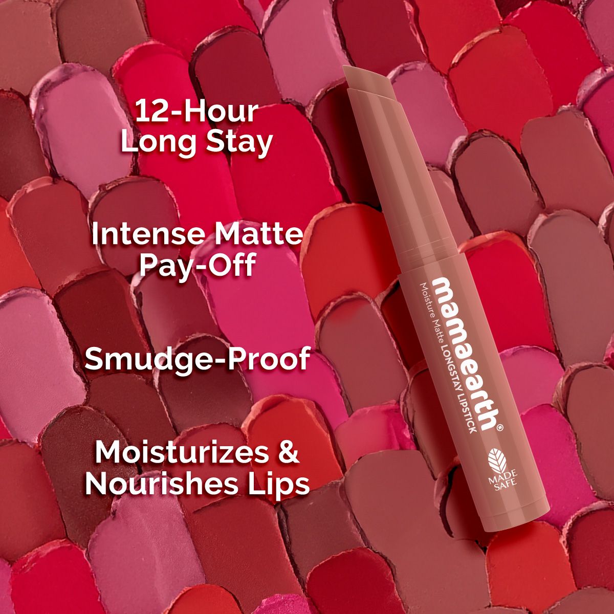 Mamaearth Moisture Matte Longstay Mini Lipstick, 0.7g | Espresso Brown, 0.7g - Image 3 - Buy from Indicrest