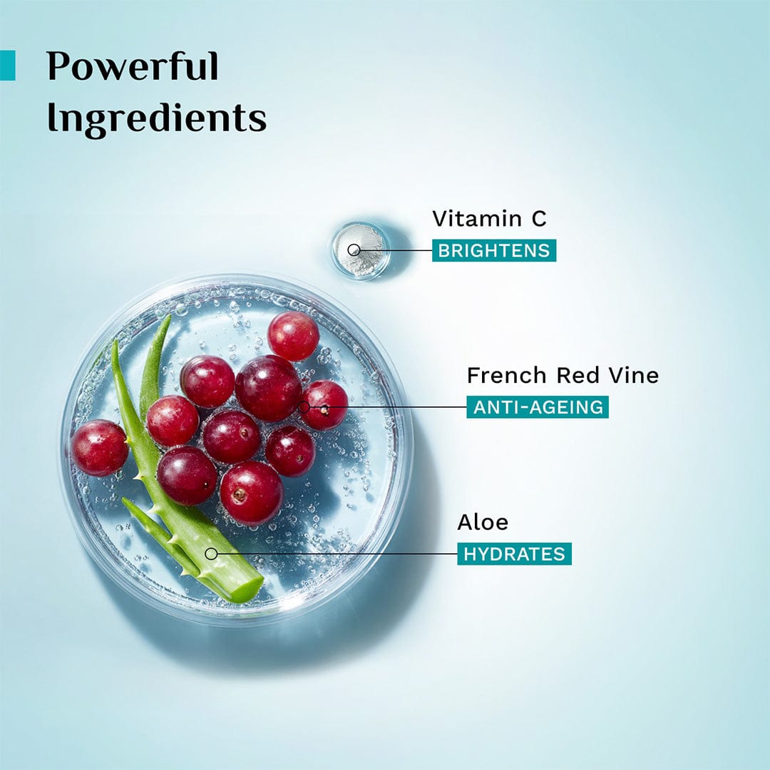 Pilgrim Red Vine Youthful Glow Gel Face Wash with Vitamin C & Aloe, 100ml - Image 4 - Buy from Indicrest