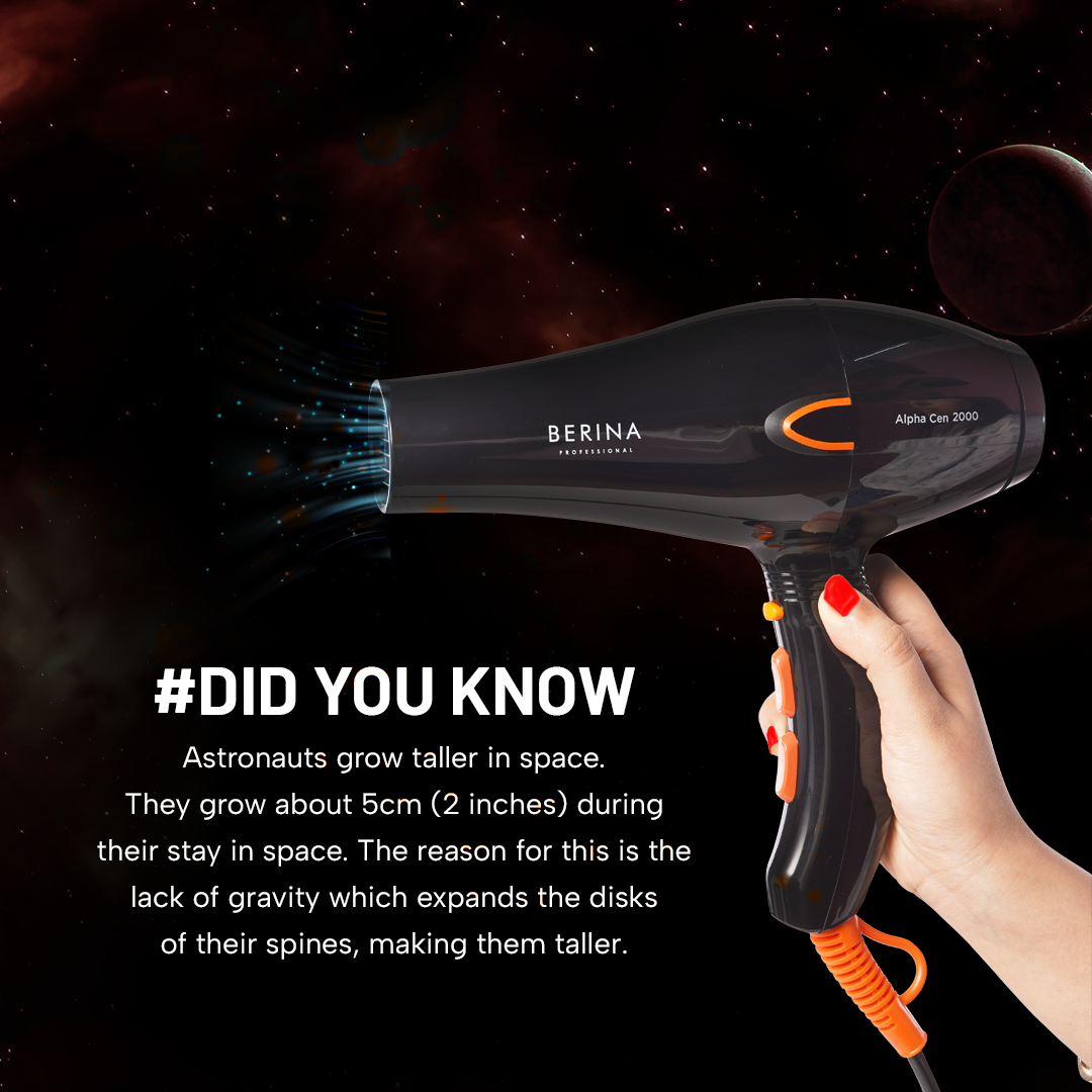 Berina Professional Alpha Cen Black BC-5525 Hair Dryer | Professional Performance & Efficient Drying, BC-5525