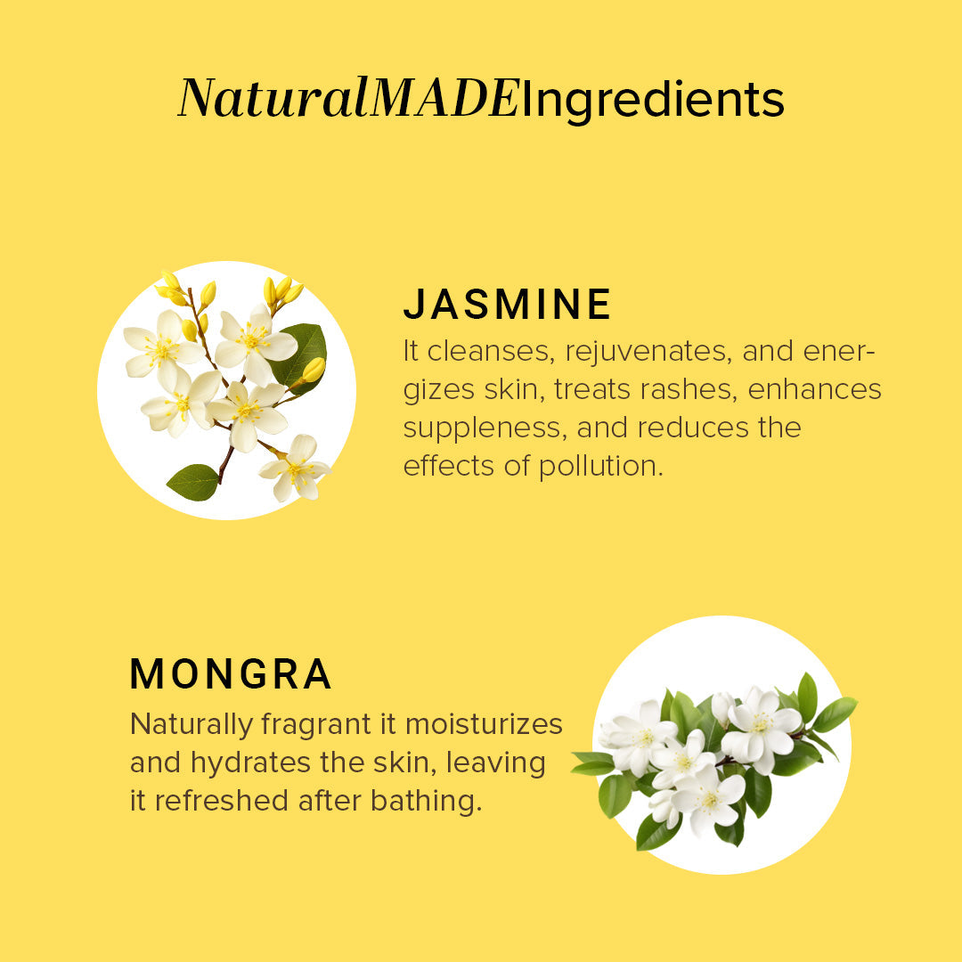 Khadi Natural Jasmine & Mongra Body Wash SLS & Paraben Free - 210ml - Image 4 - Buy from Indicrest