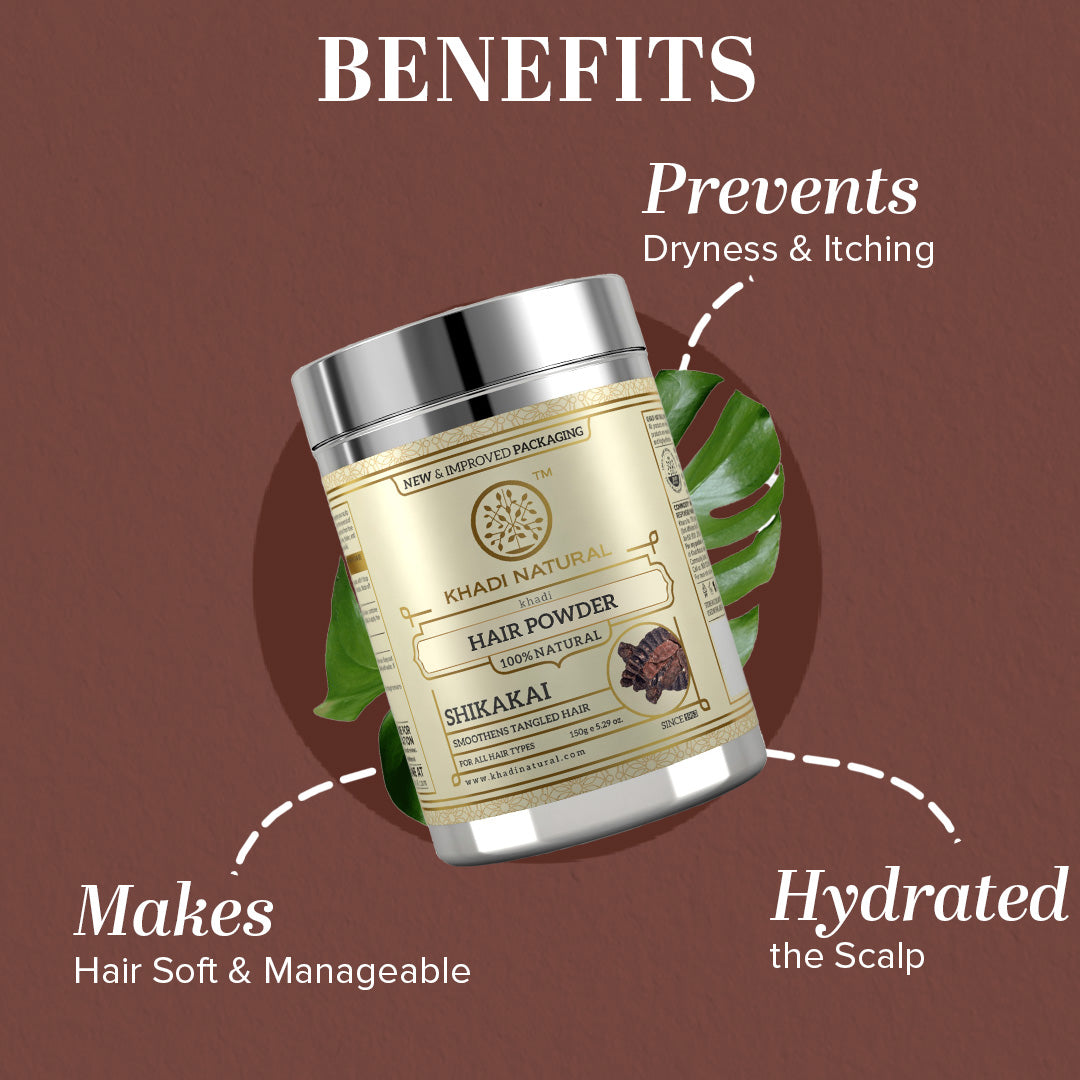 Khadi Natural Organic Shikakai Powder For Hair Wash - 150gm - Image 2 - Buy from Indicrest