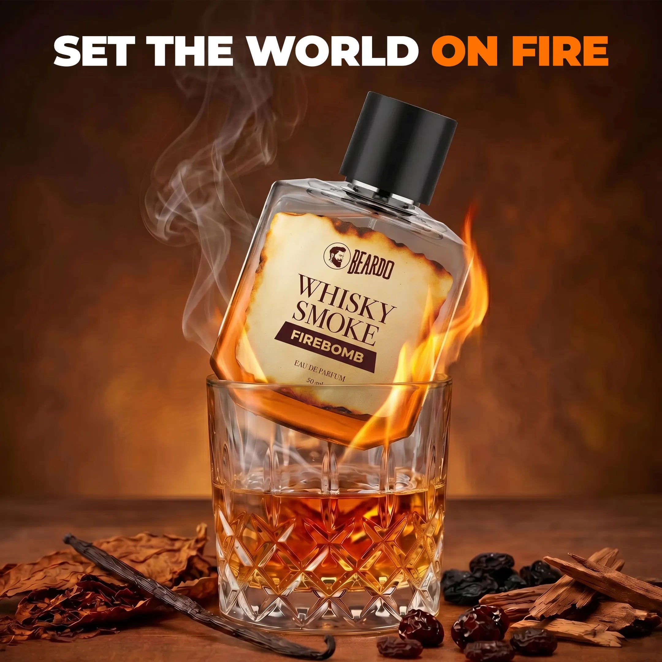 Beardo Whisky Smoke Firebomb EAU DE PARFUM, 50ml - Image 4 - Buy from Indicrest