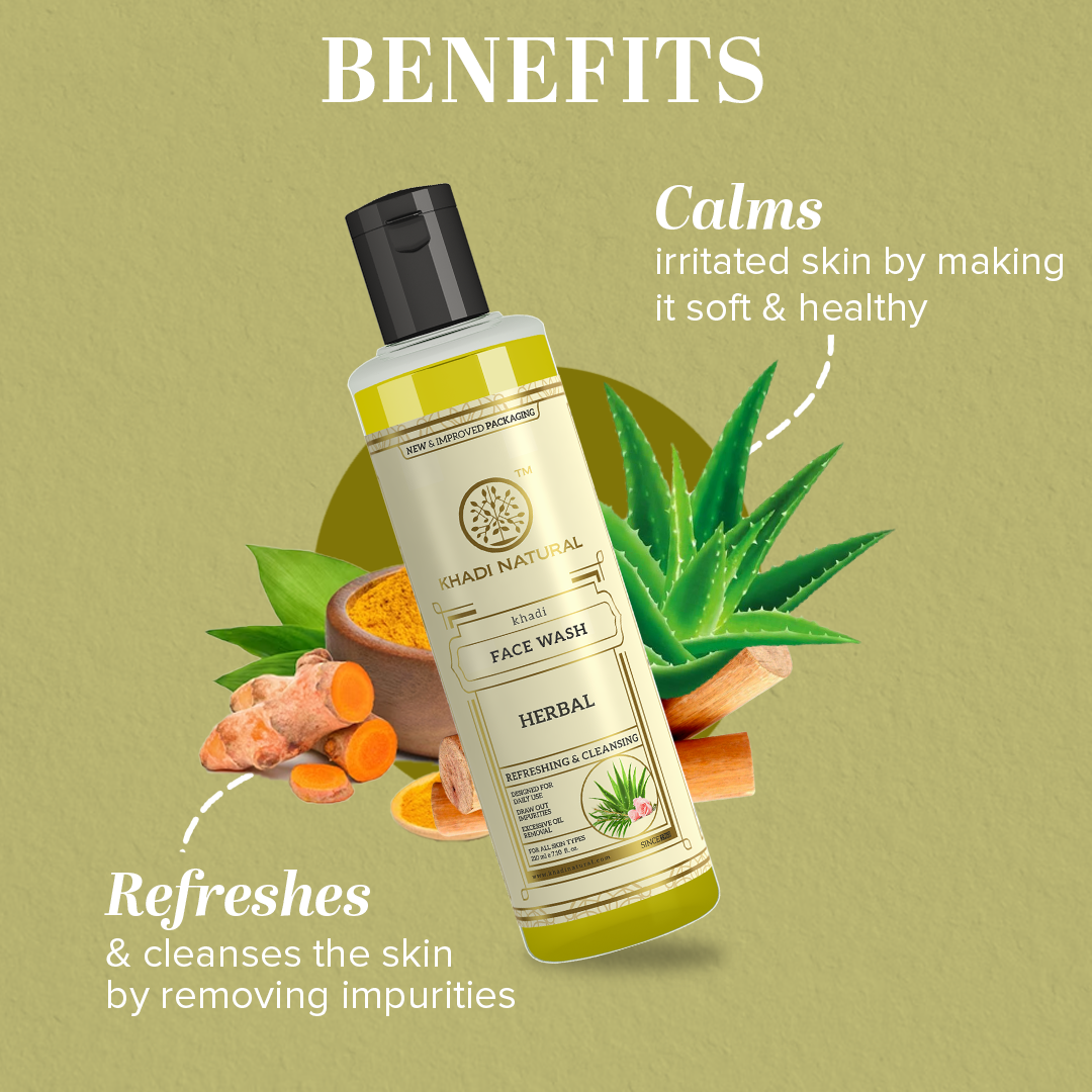 Khadi Natural Herbal Face Wash - 210ml - Image 2 - Buy from Indicrest