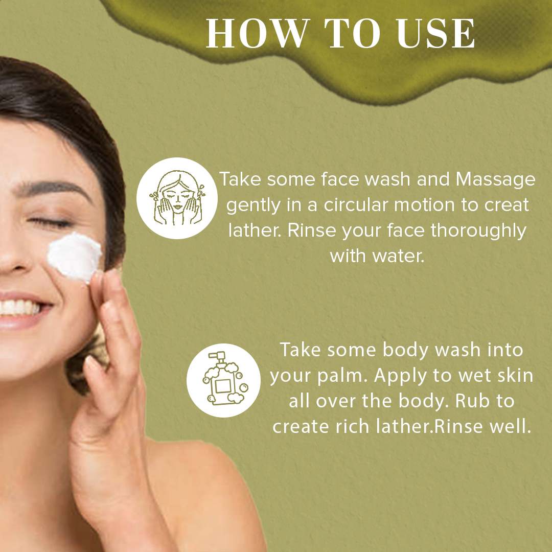 Khadi Natural Herbal Face Wash & Sandalwood & Turmeric Body Wash – Combo Pack of 2 - 210ml Each - Image 3 - Buy from Indicrest
