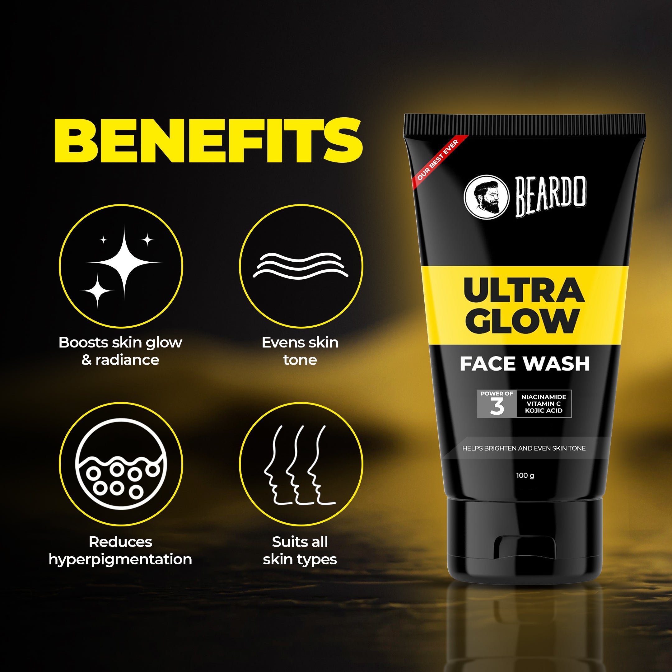 Beardo Ultraglow Facewash for Men, 100g - Image 5 - Buy from Indicrest