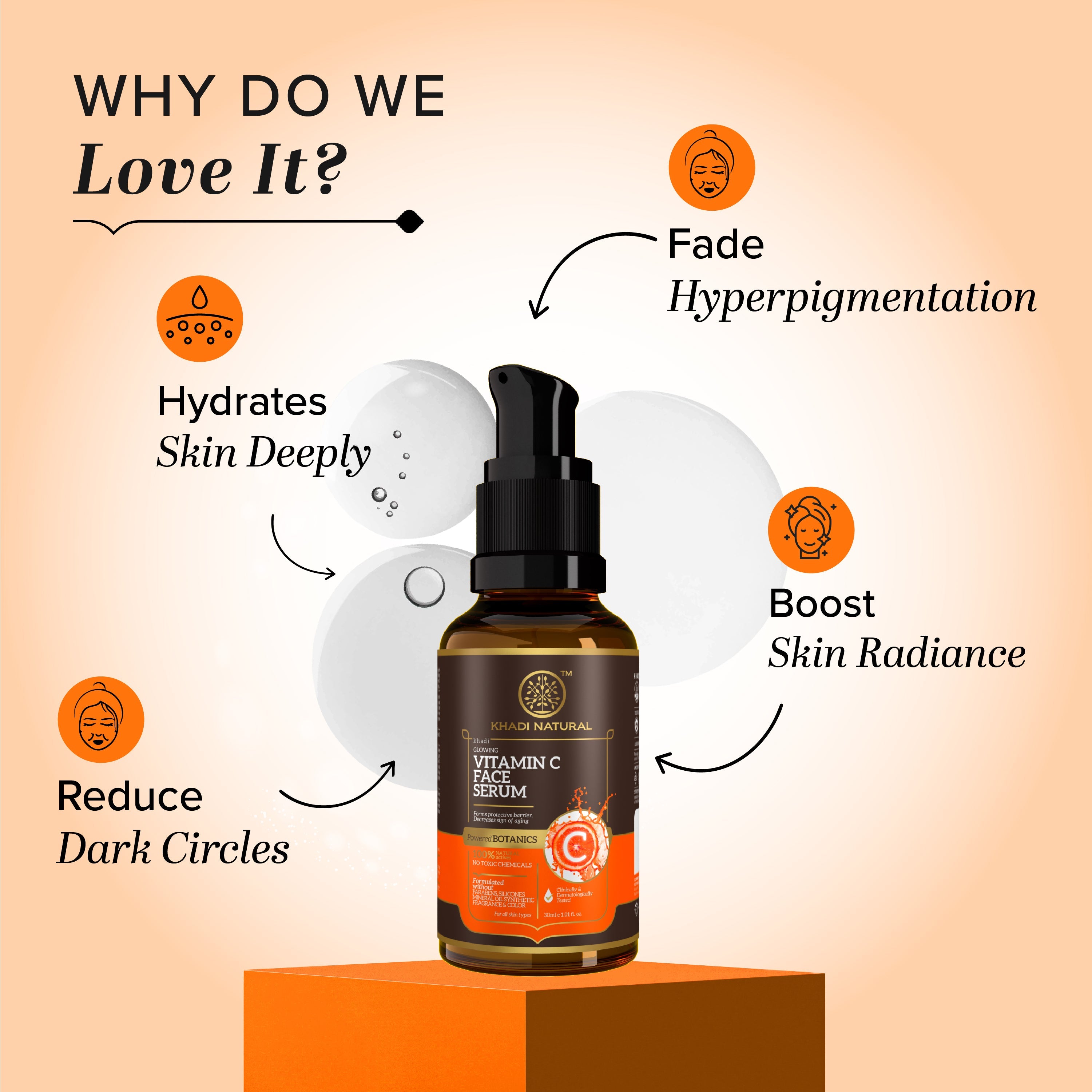 Khadi Natural Vitamin C Face Serum - 30ml - Image 3 - Buy from Indicrest