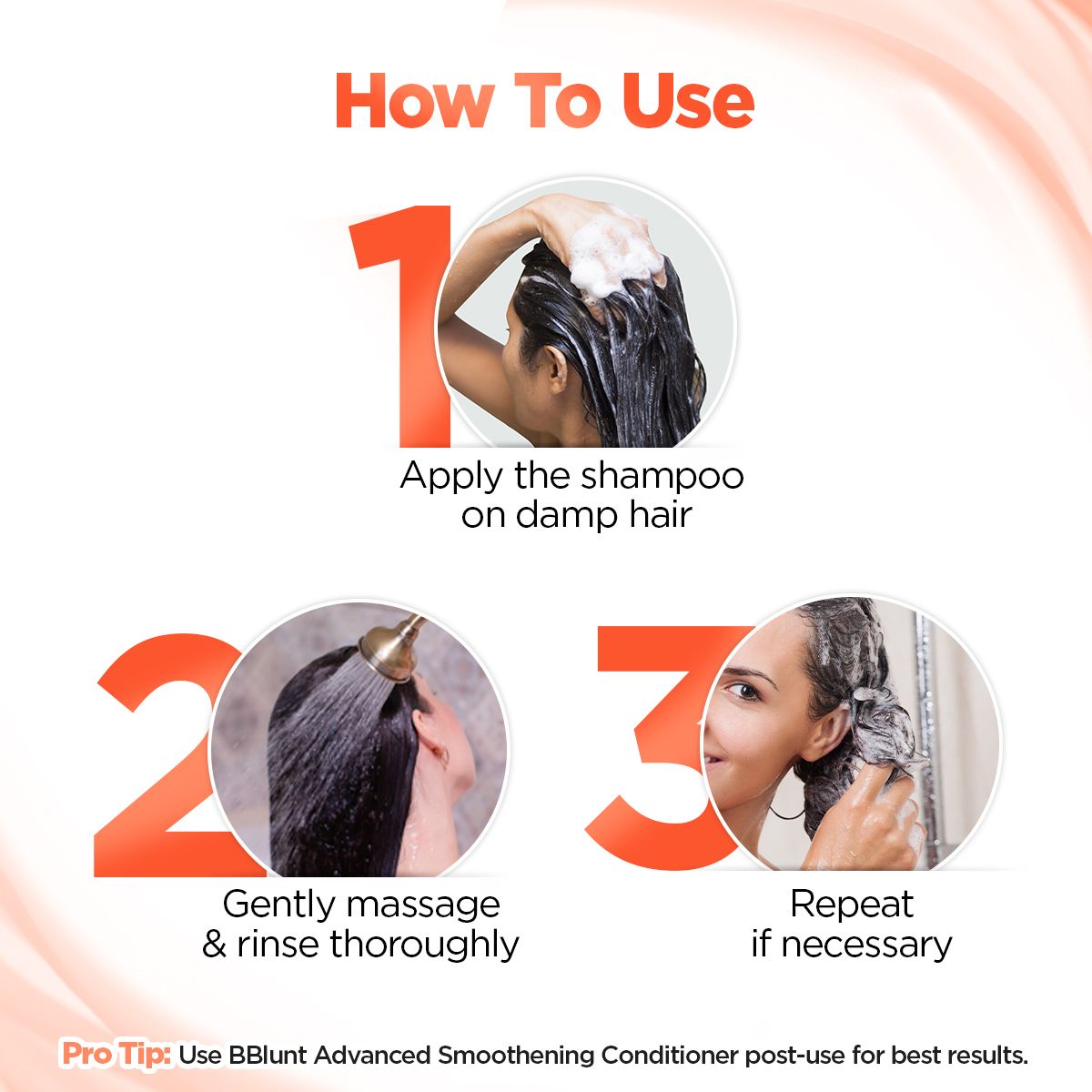 Bblunt Advanced Smoothening Shampoo with Keratin & Hyaluronic Acid, 300ml X Pack of 2, Single 300ml - Image 5 - Buy from Indicrest