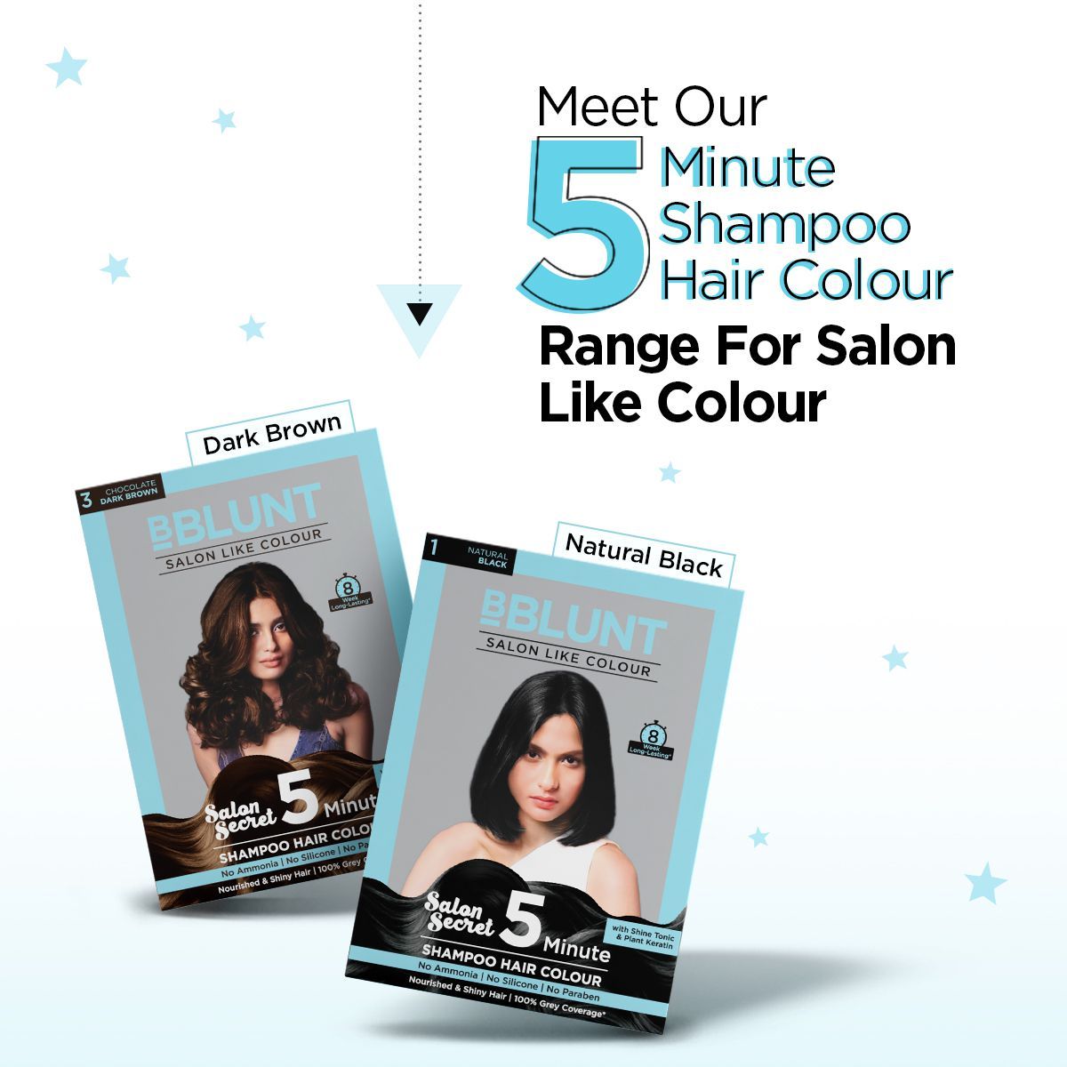 Bblunt 5 Min Shampoo Choco Dark Brown Duo, Chocolate Dark Brown Pack of 2 - Image 12 - Buy from Indicrest