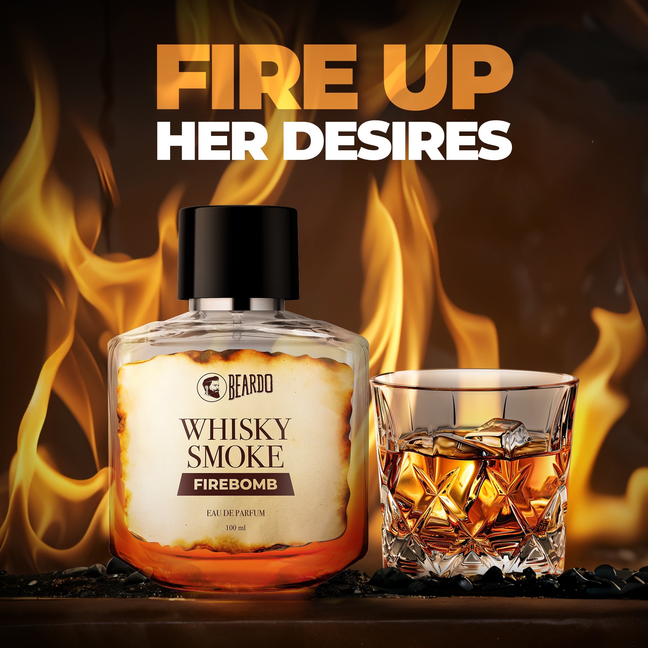 Beardo Whisky Smoke Firebomb Perfume EDP, 100ml - Image 4 - Buy from Indicrest
