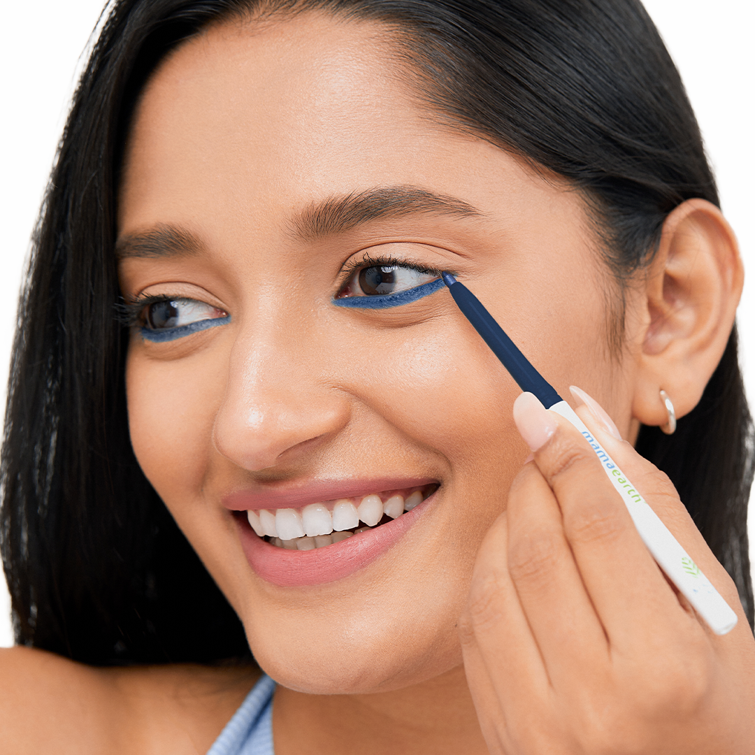 Mamaearth Long Stay Colored Kajal for 11-Hour Long Stay, Deep Ocean Blue - Image 2 - Buy from Indicrest