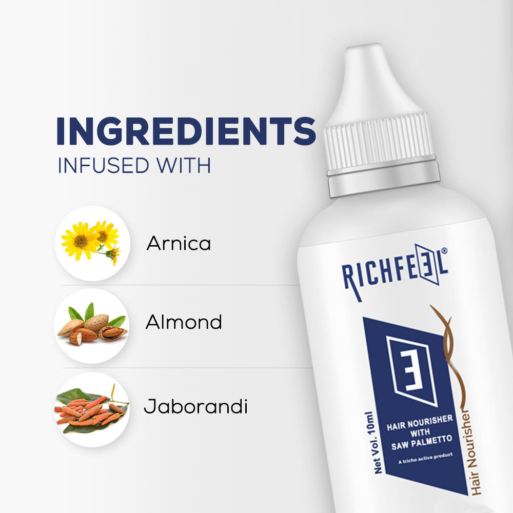 Richfeell Hair Nourisher With Saw Palmetto 10 Ml - Image 4 - Buy from Indicrest