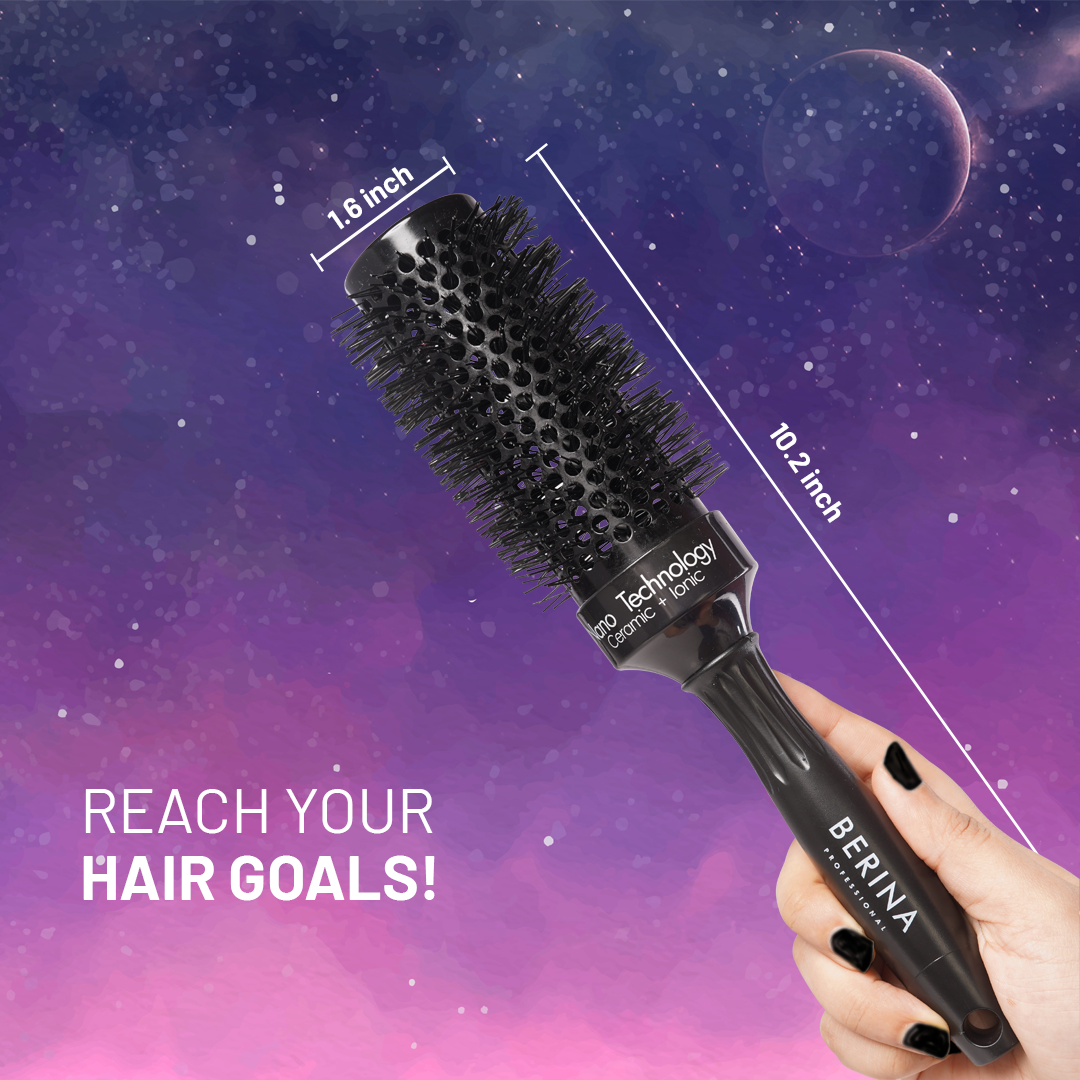 Berina Professional Volumize Round Brush 43mm | Adds Volume & Smooth Finish | Ideal for Medium Hair, 43 MM