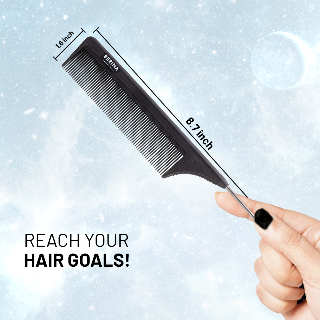 Berina Professional Pin Tail Comb BC-700 | Professional Styling Comb for Detailed Sectioning, BC-700