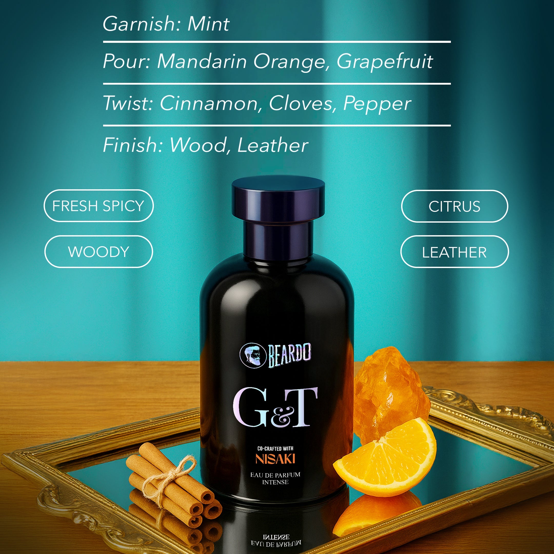 Beardo G&T Perfume EDP Intense 100ml - Image 3 - Buy from Indicrest