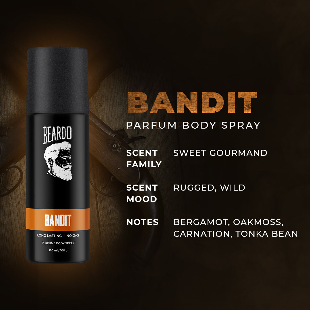 Beardo Bandit Perfume Body Spray, 120ml - Image 5 - Buy from Indicrest