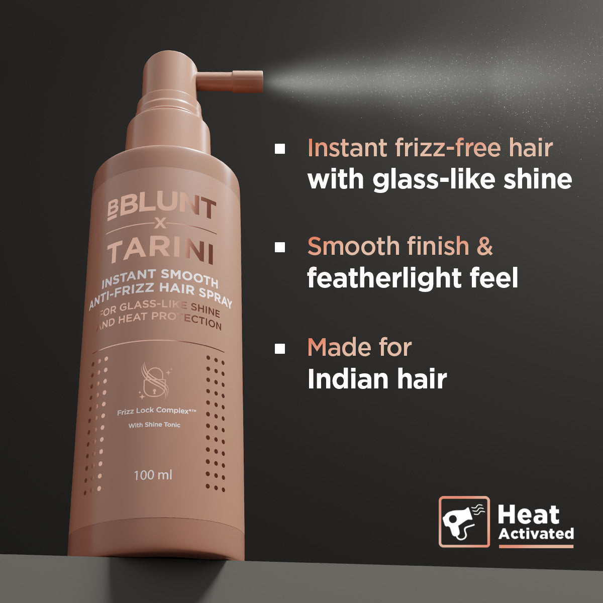 Bblunt Instant Smooth AntiFrizz Hair Spray, Tarini Peshawaria, Pack of 3 X 100ml - Image 5 - Buy from Indicrest