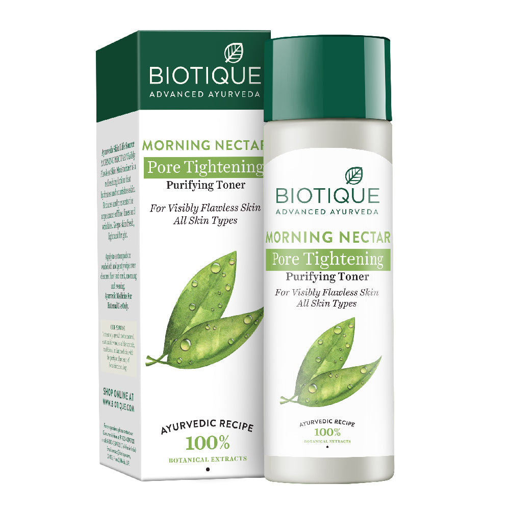 Biotique Morning Nectar Pore Tightening Purifying Toner, 120ml - Buy from Indicrest
