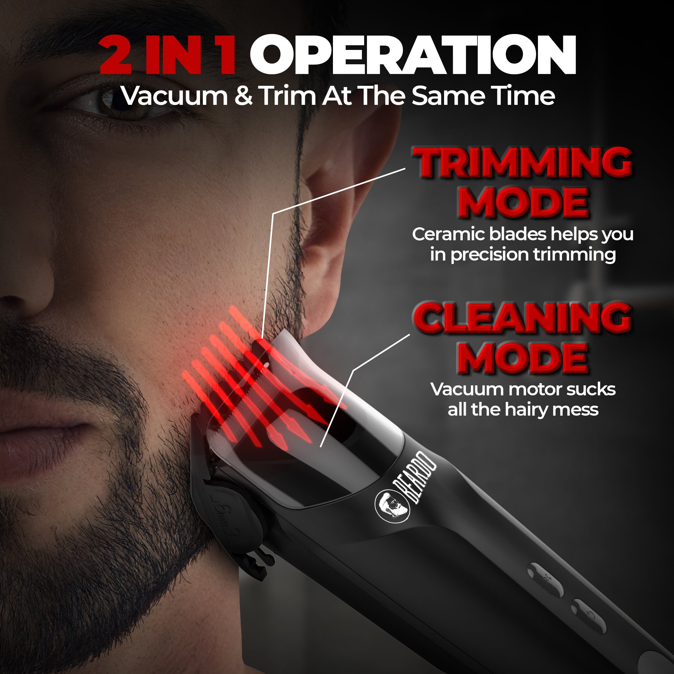 Beardo Ninja-X Pro Vacuum Trimmer - Image 4 - Buy from Indicrest
