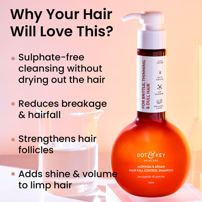 Dot & Key Moringa & Argan Oil Hair Fall Control Shampoo, 200ml