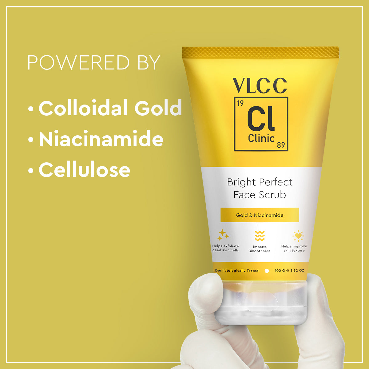 VLCC Bright Perfect Face Scrub -100 g - With Gold and Niacinamide - Image 4 - Buy from Indicrest