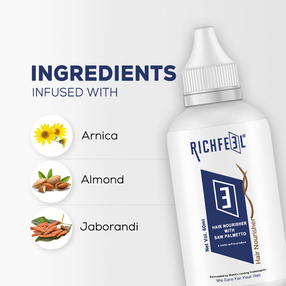 Richfeell Hair Nourisher With Saw Palmetto 60 Ml - Image 4 - Buy from Indicrest