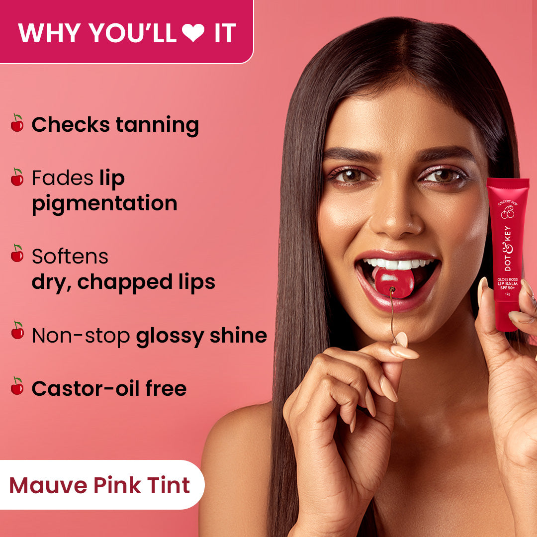 Dot & Key Vitamin C + E Brightening Lip Balm with SPF 50+, Cherry Pop