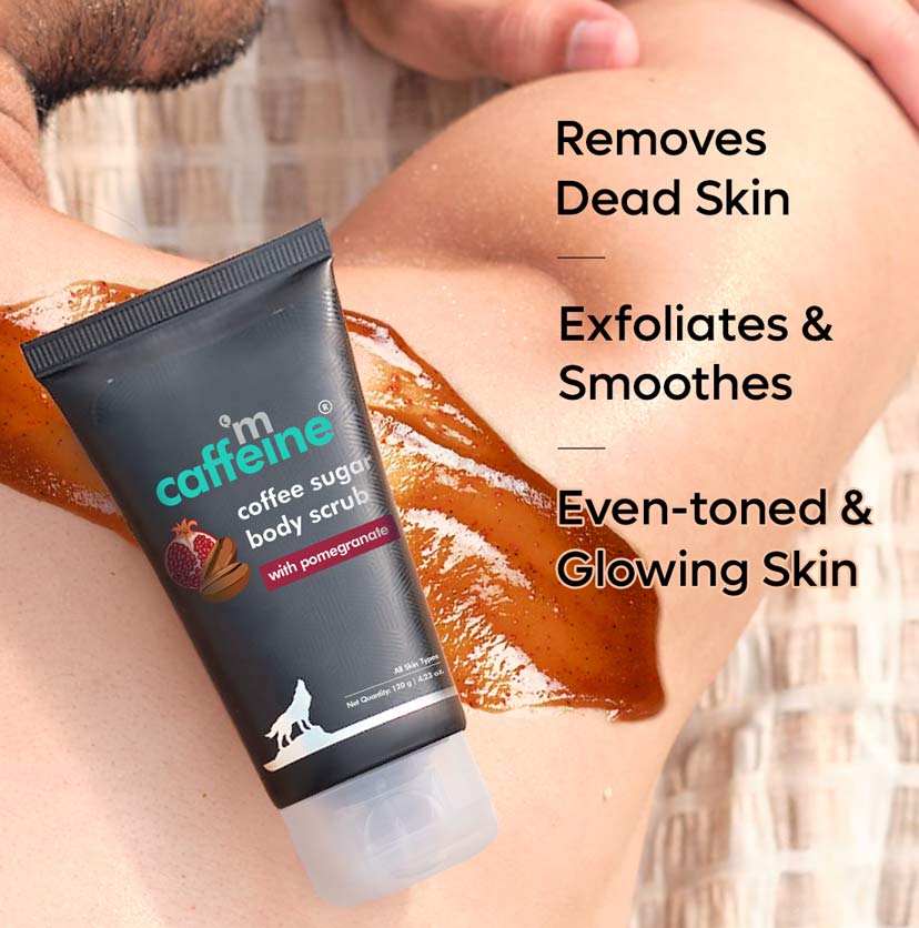 Mcaffeine Coffee Sugar Body Scrub with Pomegranate, 120g - Image 4 - Buy from Indicrest