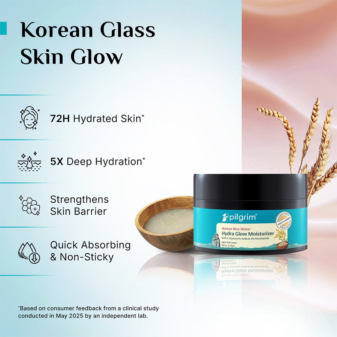 Pilgrim Korean Rice Water Hydra Glow Moisturizer, 100g - Image 2 - Buy from Indicrest