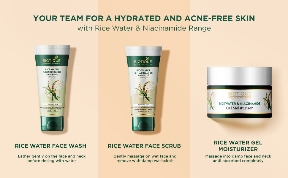 Biotique Rice Water & Niacinamide Gel Moisturizer, 50ml - Image 6 - Buy from Indicrest