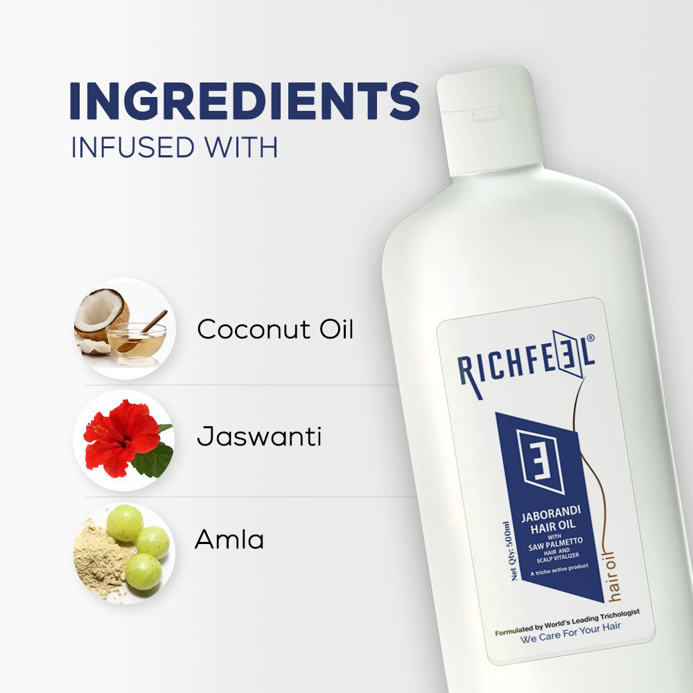 Richfeell Jaborandi Hair Oil With Saw Palmetto 500 Ml - Image 4 - Buy from Indicrest